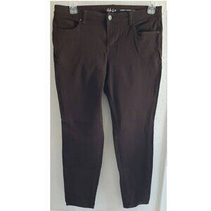 Style & Co Curvy Skinny Leg Brown Jeans Size 12